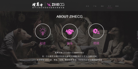 紫鹤动画[ZiHe CG]: 梦想起航的帧彩设计工坊[官方网站设计稿预览]